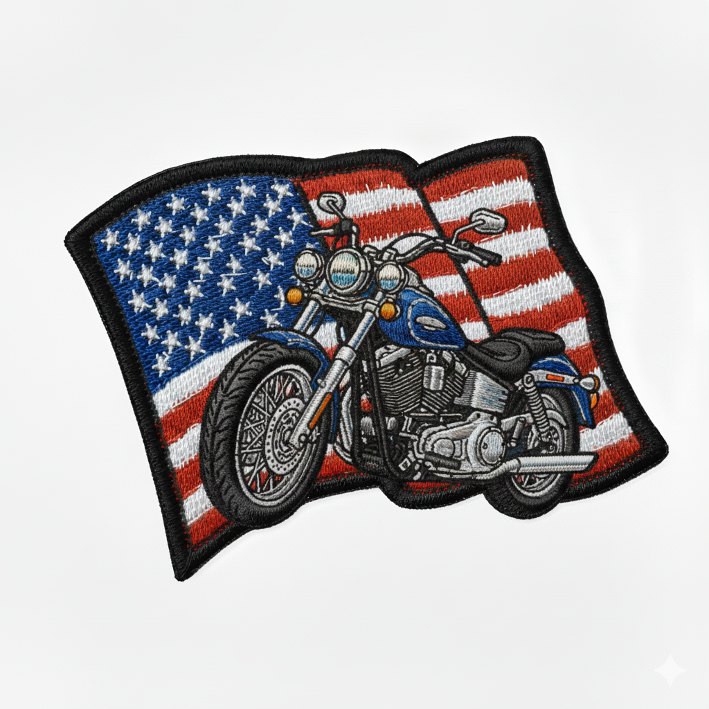 Flag-n-motorcycle