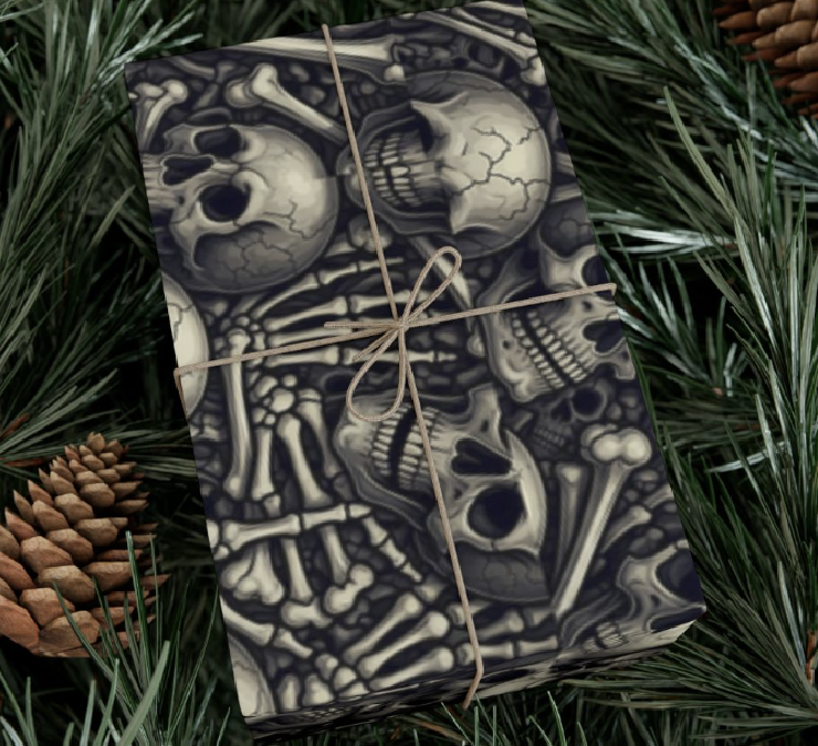 skeleton-wrapping-paper